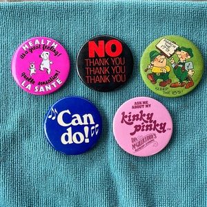 Vintage pin-back buttons